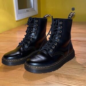 Dr. Martens black leather boots